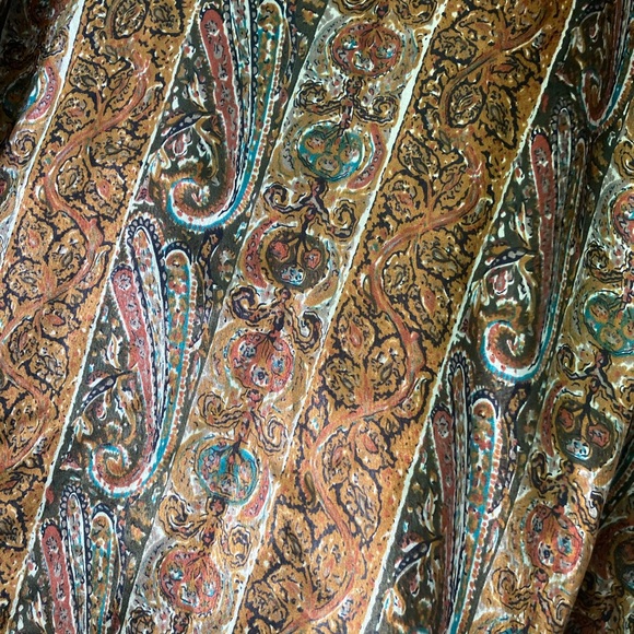 Vintage Nicola Satin Abstract 70's Paisley Print Top 14 - Picture 4 of 9